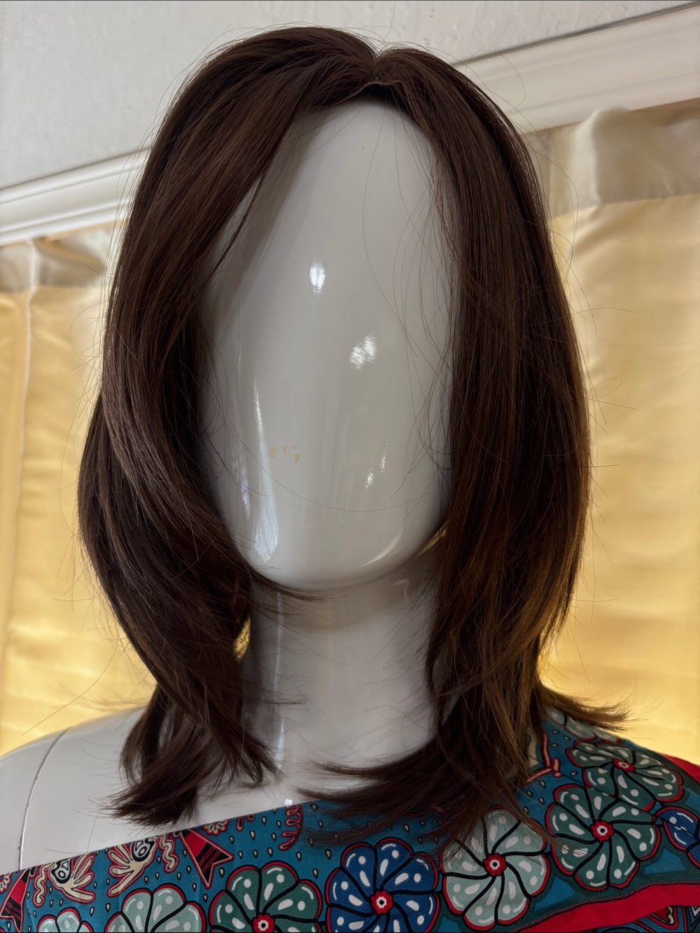 WIGYY Classic Medium Layered Women's Wig in Dark Brown